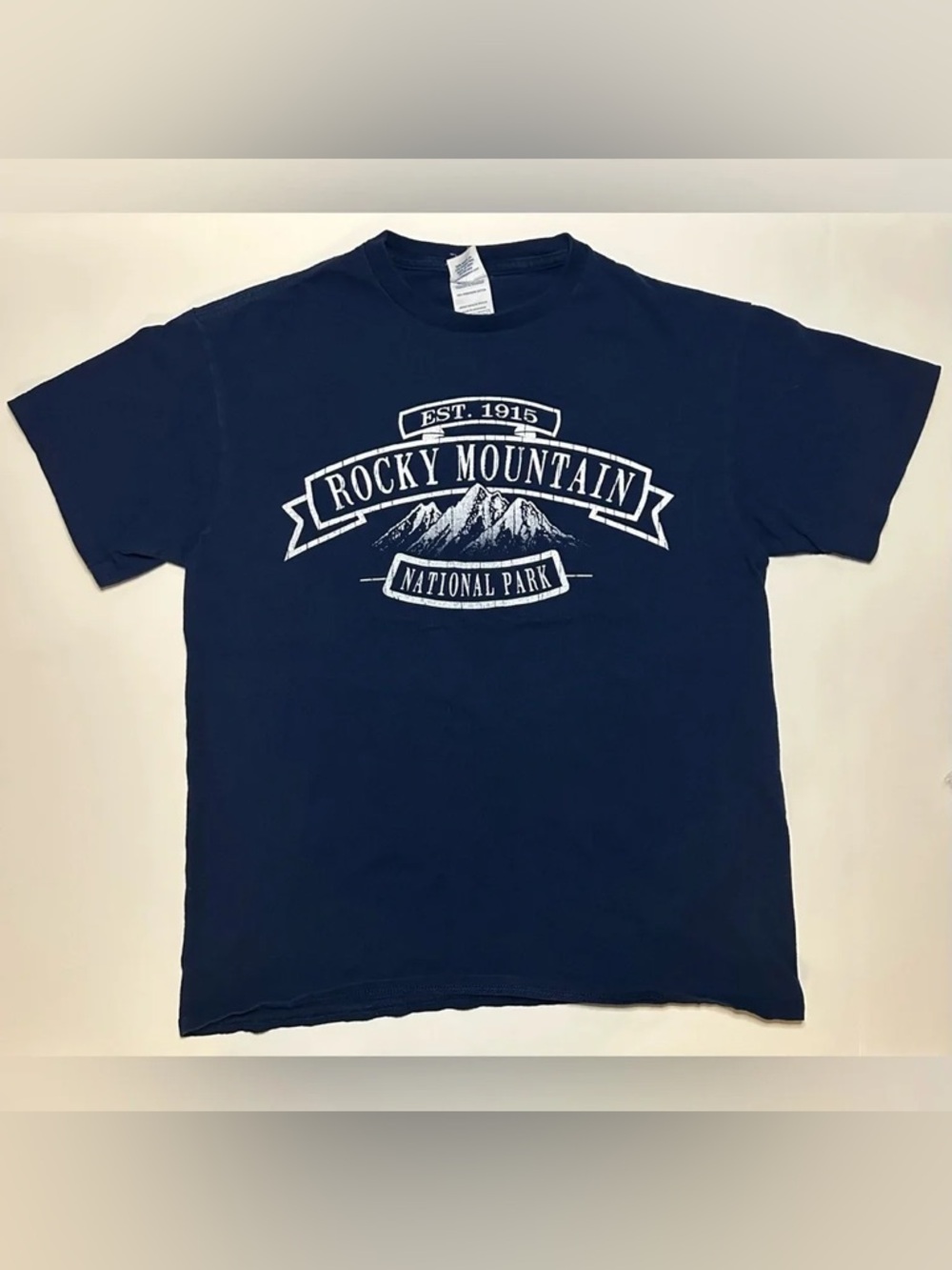 Rocky Mountain National Park Est. 1915 Graphic Short Sleeve Tee Navy Size M